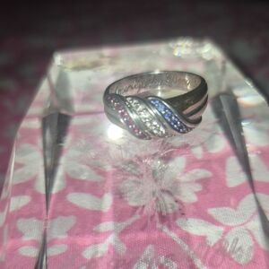 Elegant Silver and Blue Ring